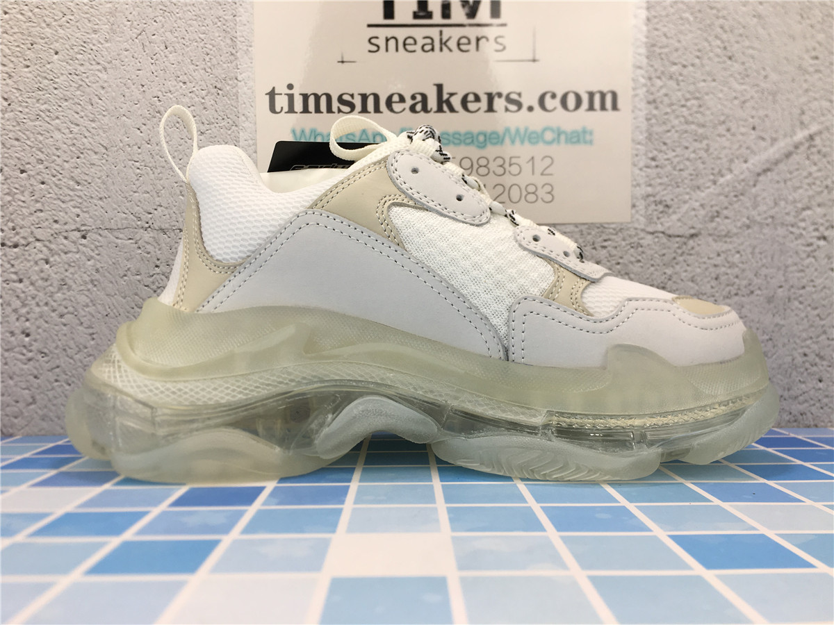 G5 Batch Balenciaga Triple S Clear Sole White Sneakers